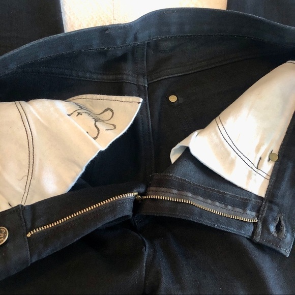 Custom Tailor-Made Black Denim Jeans Slim Fit Waist size 36 Inseam 33 - Picture 9 of 16